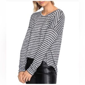 rag & bone The Knit Long Sleeve Striped Tee XL